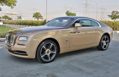 ROLLS ROYCE WRAITH, V12- 2016- GOLD- 6 000 KM- GCC