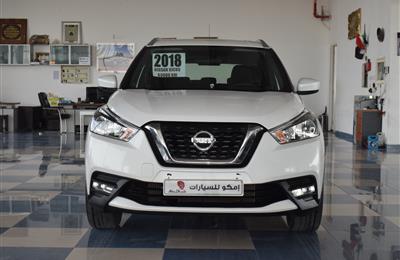 NISSAN KICKS- 2018- WHITE- 63 000 KM- GCC SPECS