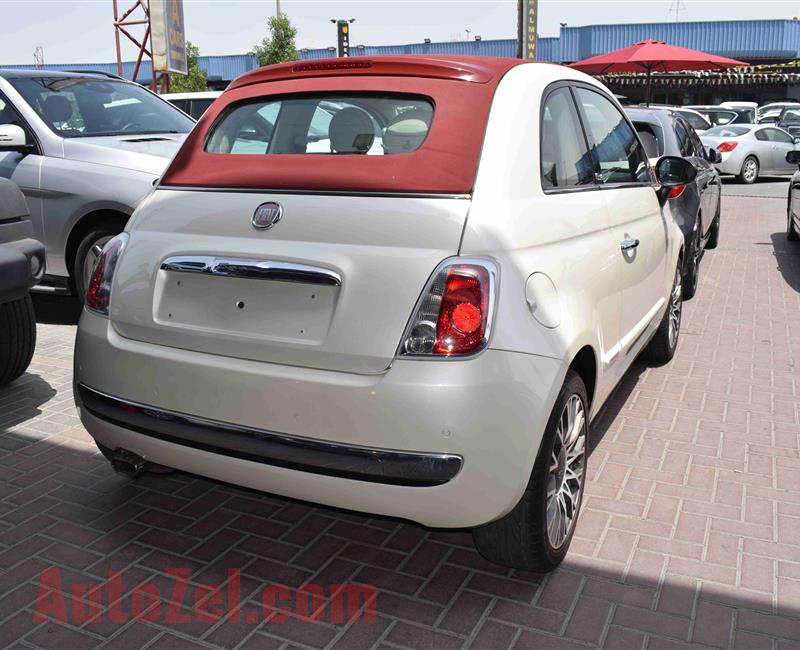 FIAT 500- CONVERTIBLE- 2011- WHITE- GCC