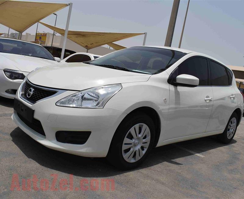 NISSAN TIIDA- 2015- WHITE- 100 000 KM- GCC