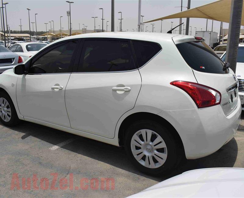 NISSAN TIIDA- 2015- WHITE- 100 000 KM- GCC