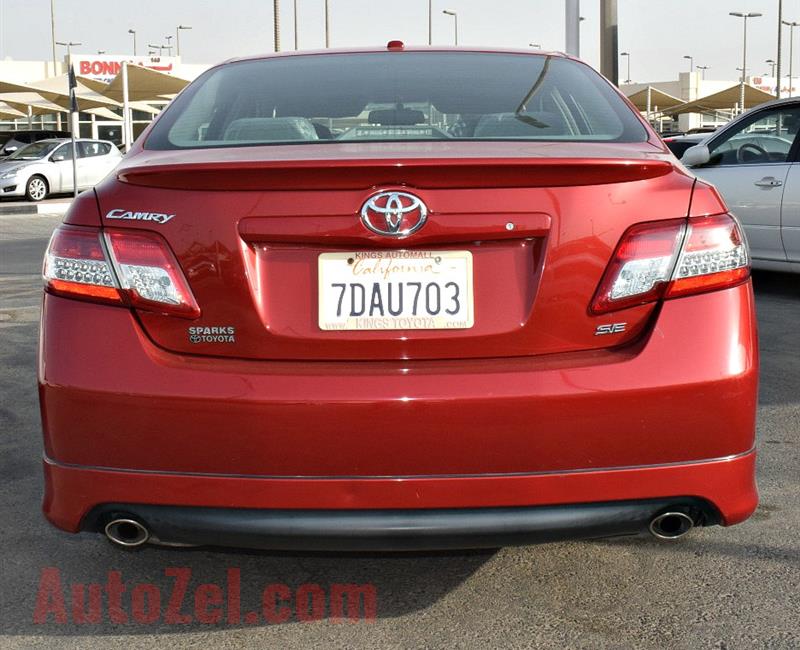 TOYOTA CAMRY model 2011- color red-  car specs is american -v6