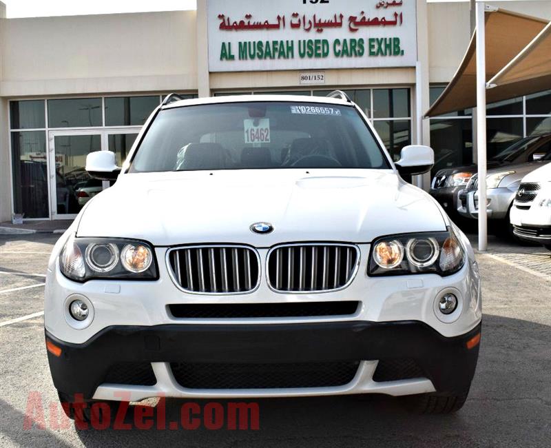 BMW X3 MODEL 2010 COLOR WHITE -V6 CAR SPECS IS AMERICAN 