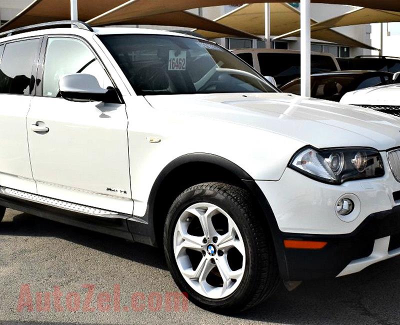 BMW X3 MODEL 2010 COLOR WHITE -V6 CAR SPECS IS AMERICAN 