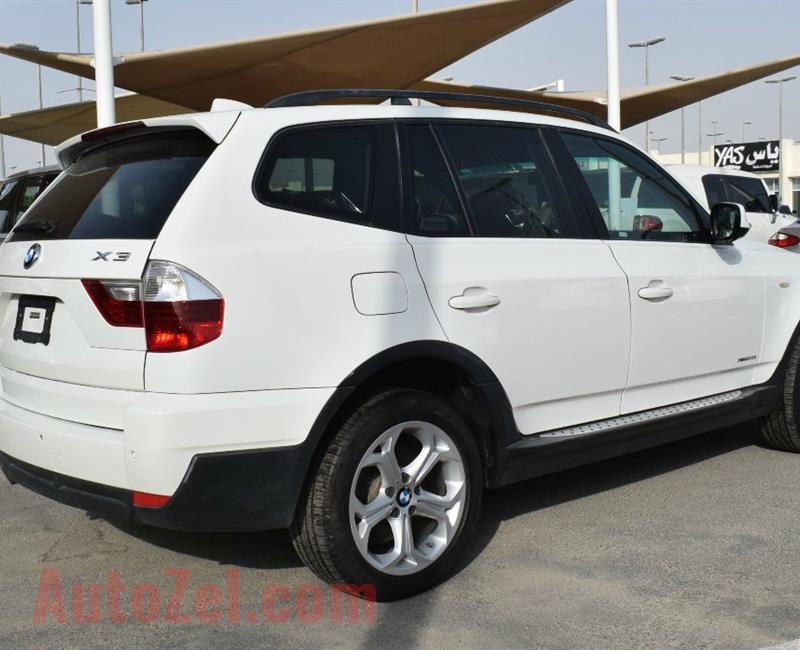 BMW X3 MODEL 2010 COLOR WHITE -V6 CAR SPECS IS AMERICAN 