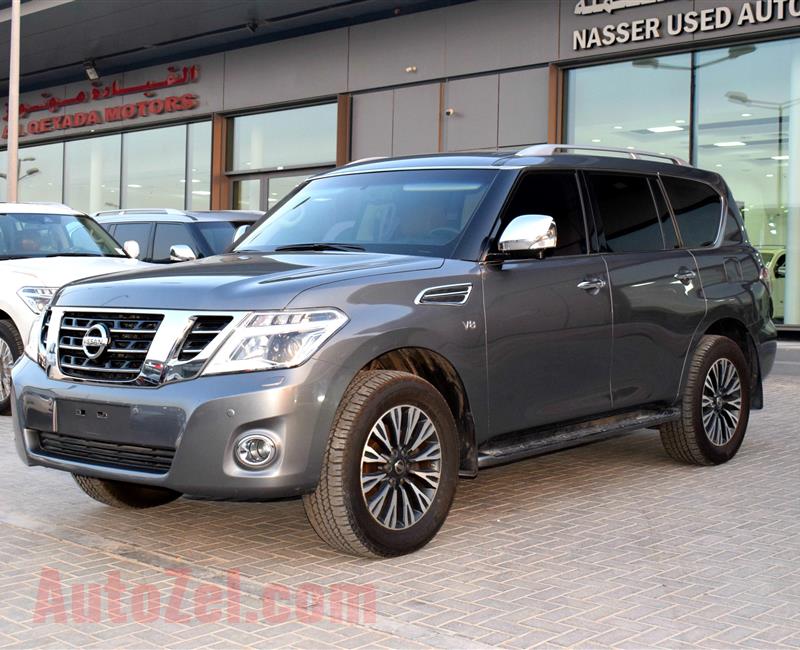 NISSAN PATROL PLATINUM, V8- 2016- GREY- 92 000 KM- GCC