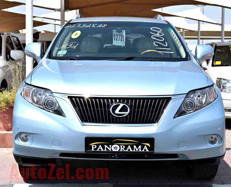 LEXUS RX350 model 2011 color blue car specs is american - v6