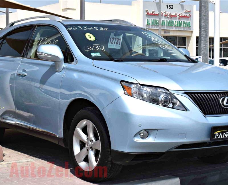 LEXUS RX350 model 2011 color blue car specs is american - v6