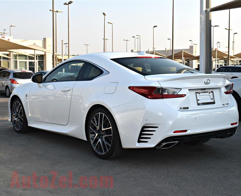 lexus rc350 model 2015 color white car specs is american - v6