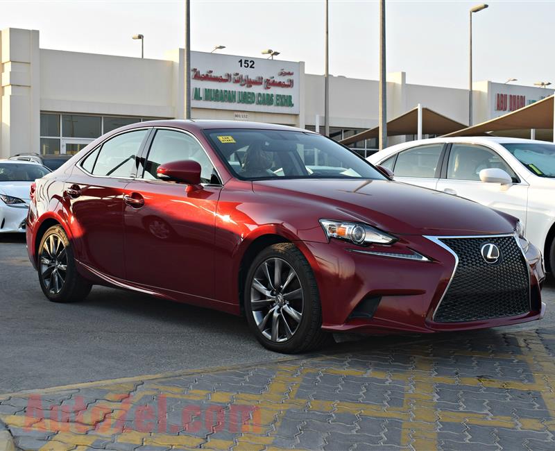lexus  is250 model 2015 color red car specs is american -v6