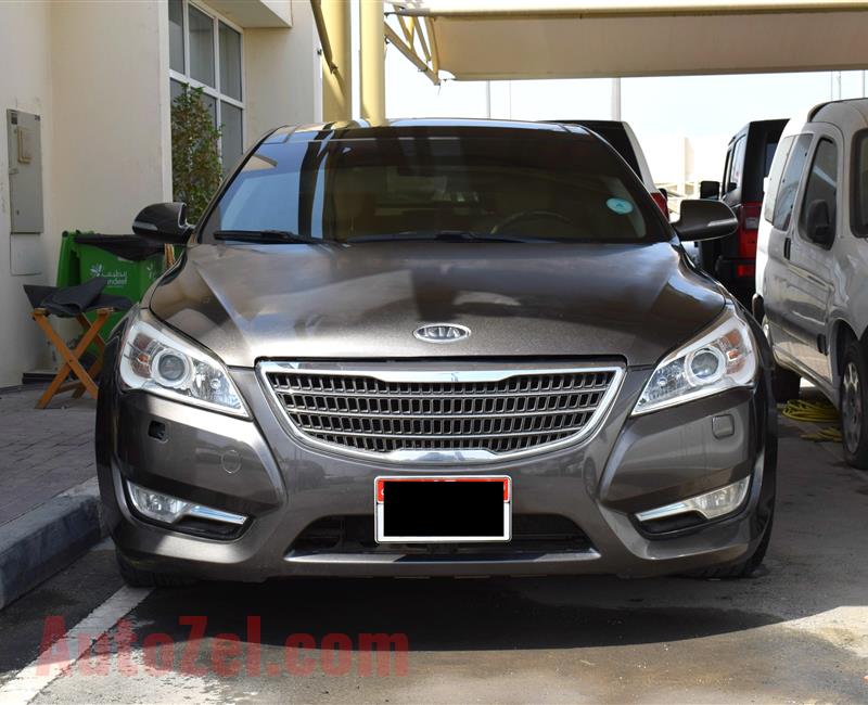 KIA CADENZA, V6- 2012- BROWN- 137 000 KM- GCC