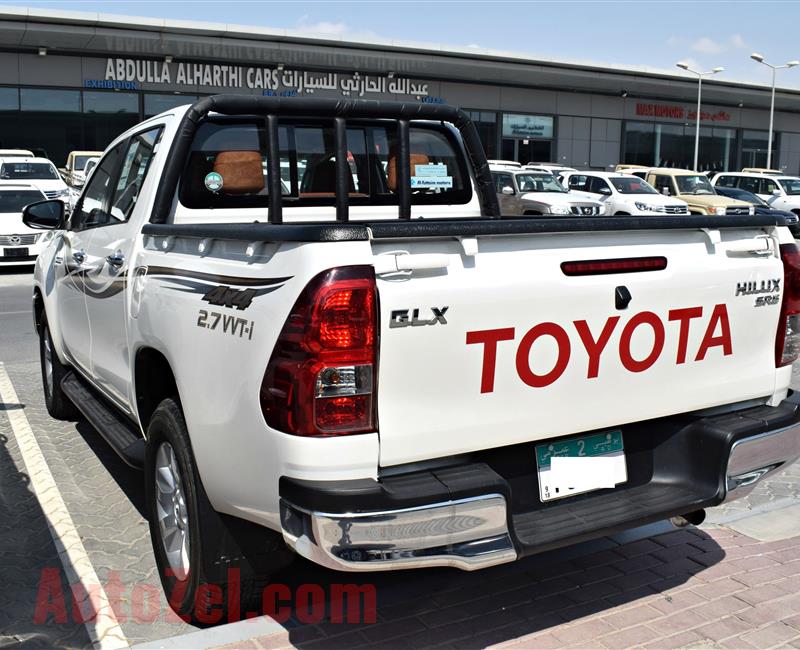 TOYOTA HILUX GLX- DOUBLE CABIN- 2017- WHITE- 27 000 KM- GCC