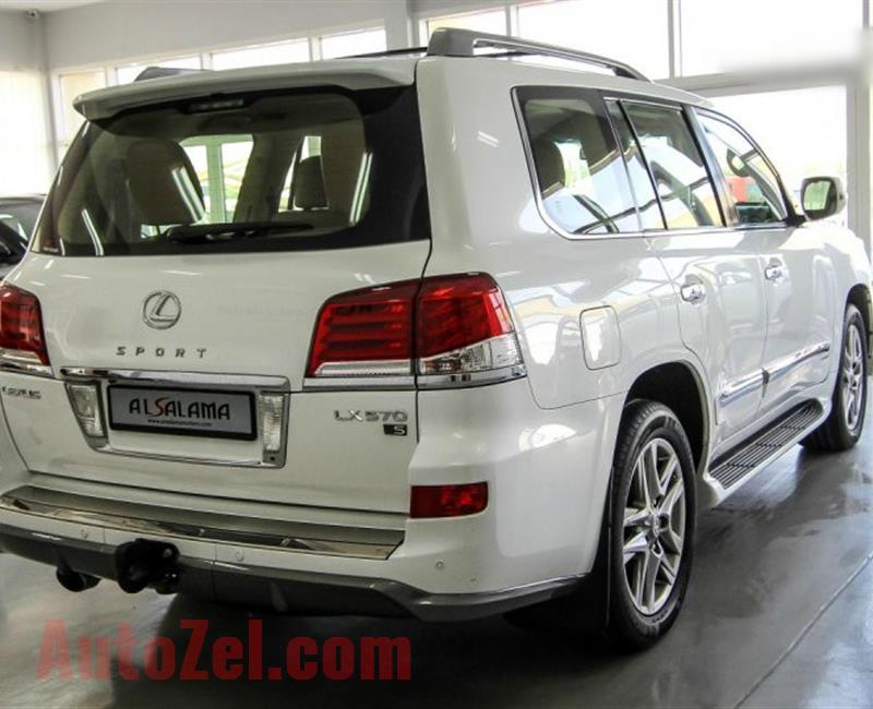 LEXUS LX570 S, V8- 2015- WHITE- 180 000 KM- GCC