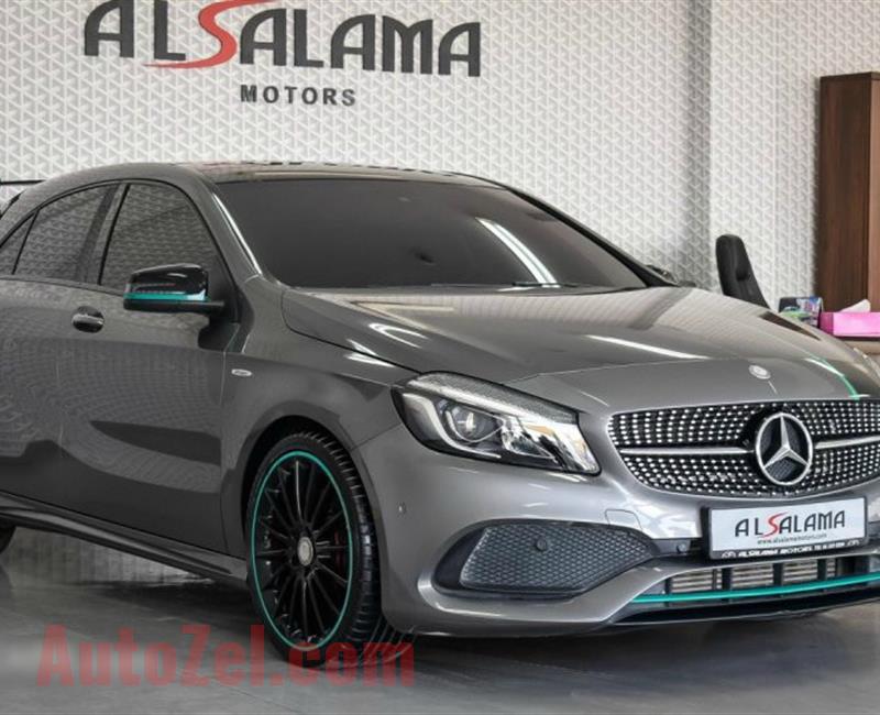 MERCEDES BENZ A250 SPORT EDITION, V4- 2016- SILVER- 85 000 KM- GCC