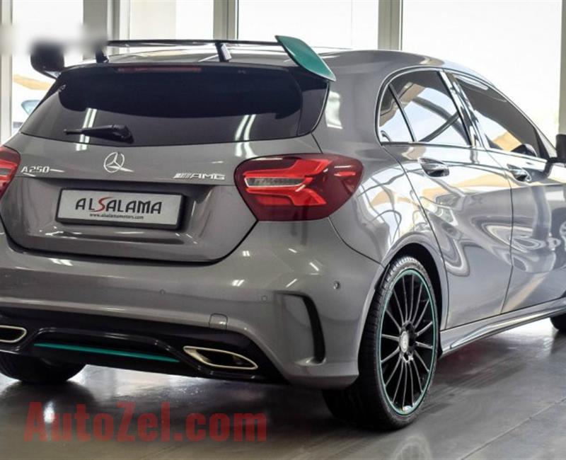 MERCEDES BENZ A250 SPORT EDITION, V4- 2016- SILVER- 85 000 KM- GCC