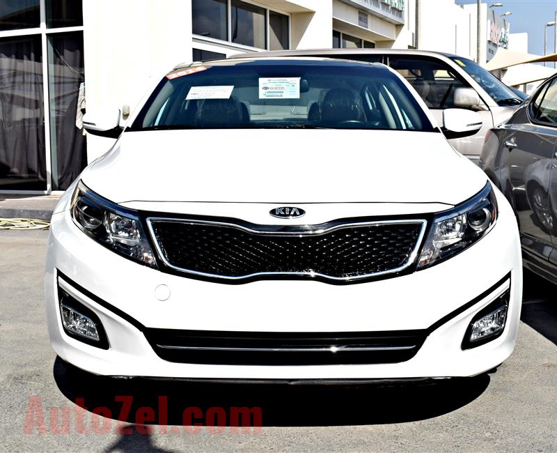 KIA OPTIMA EX, V4- 2014- WHITE- 69 000 MILEAGE- AMERICAN SPECS