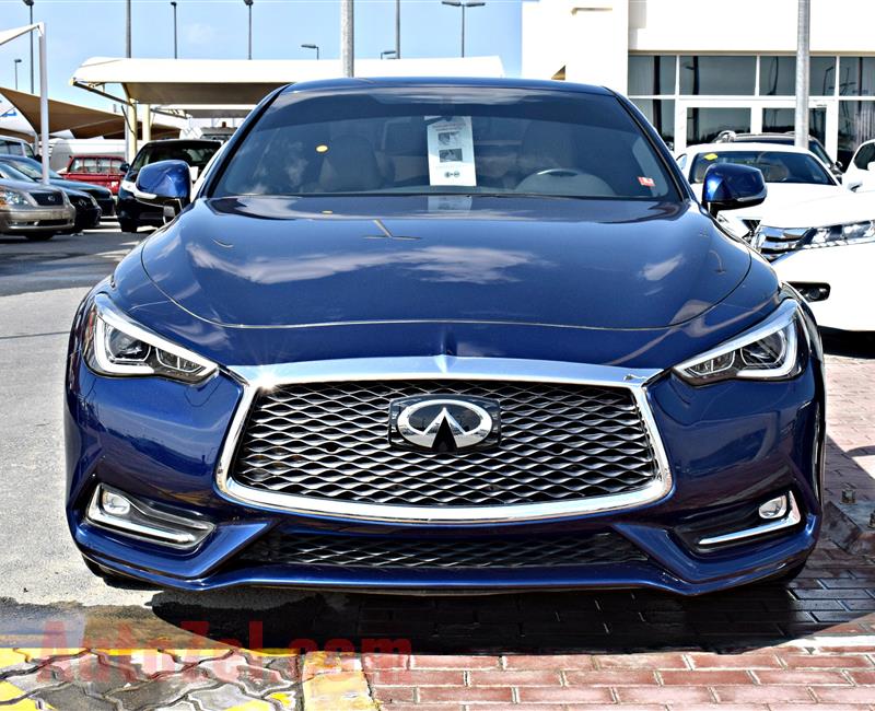 INFINITI Q60S, V6- 2017- BLUE- 130 000 KM- AMERICAN SPECS