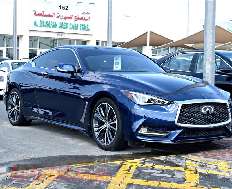 INFINITI Q60S, V6- 2017- BLUE- 130 000 KM- AMERICAN SPECS