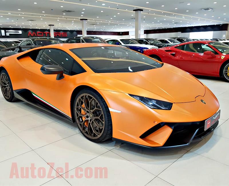 LAMBORGHINI HURACAN PERFORMANTE, V10- 2018- ORANGE- 3 000 KM- GCC