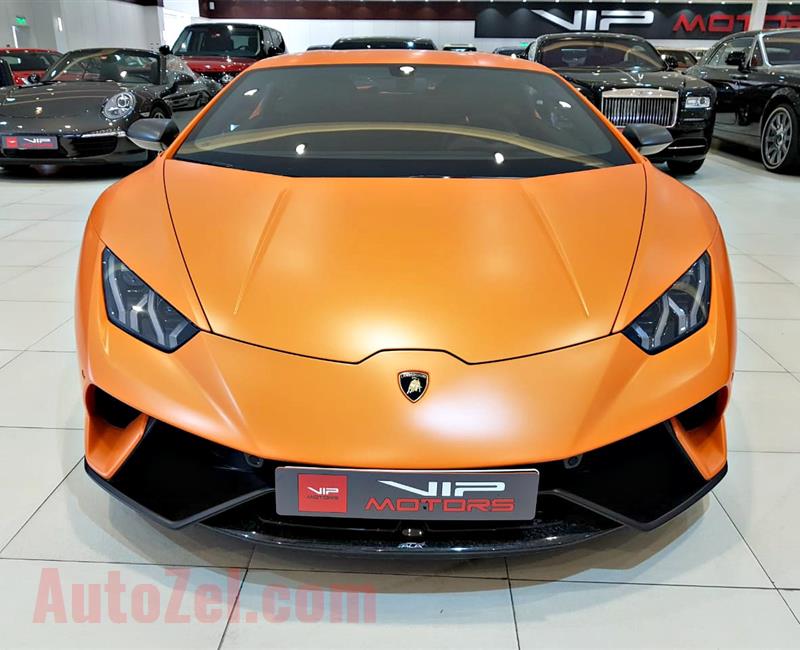 LAMBORGHINI HURACAN PERFORMANTE, V10- 2018- ORANGE- 3 000 KM- GCC