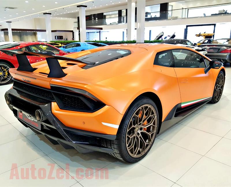 LAMBORGHINI HURACAN PERFORMANTE, V10- 2018- ORANGE- 3 000 KM- GCC