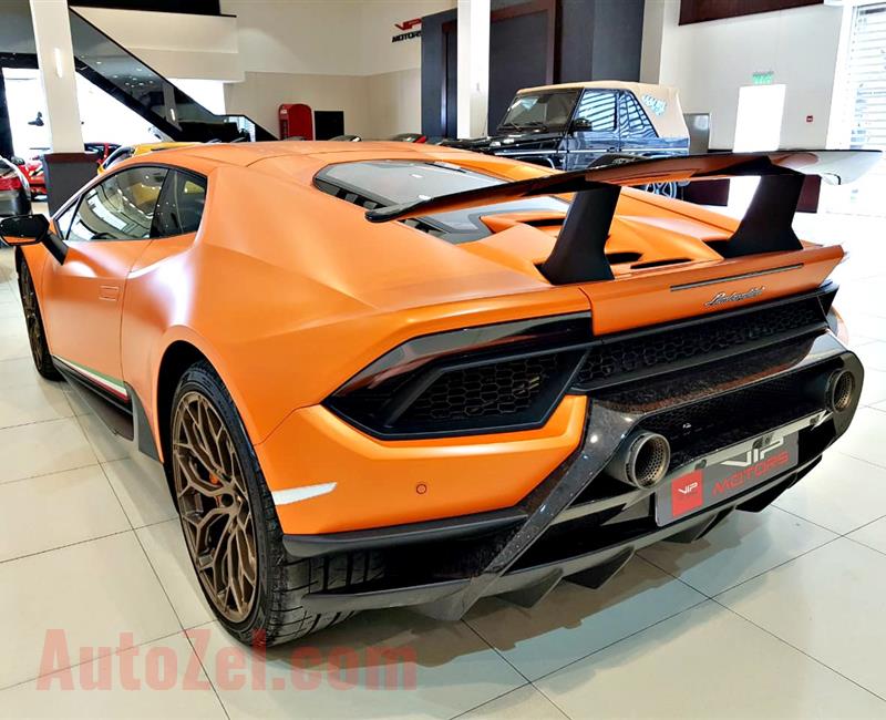 LAMBORGHINI HURACAN PERFORMANTE, V10- 2018- ORANGE- 3 000 KM- GCC