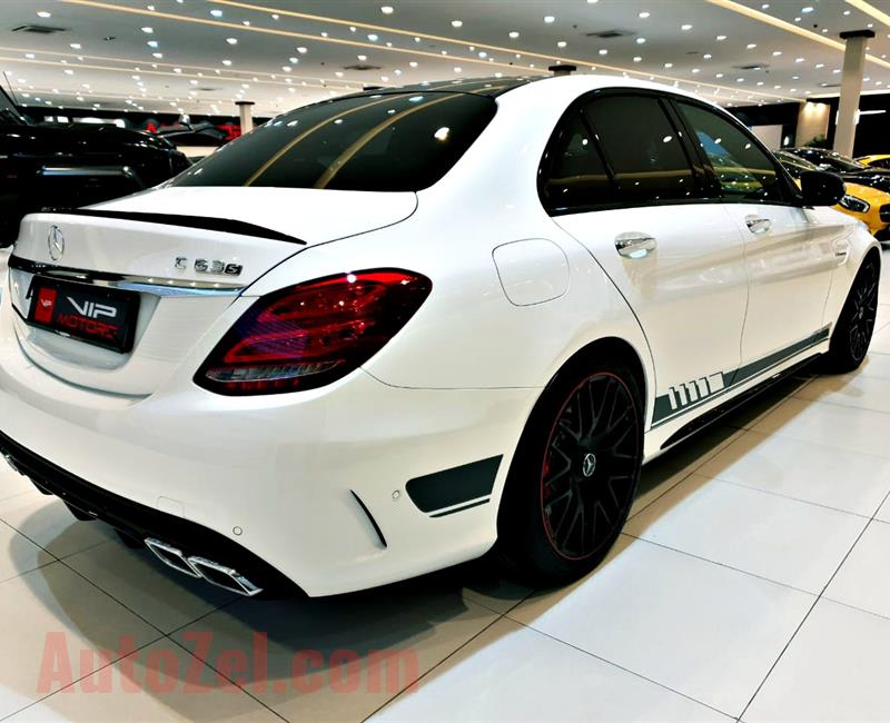 MERCEDES C63 S AMG, EDITION 1, V8- 2015- WHITE- 100 KM- GCC