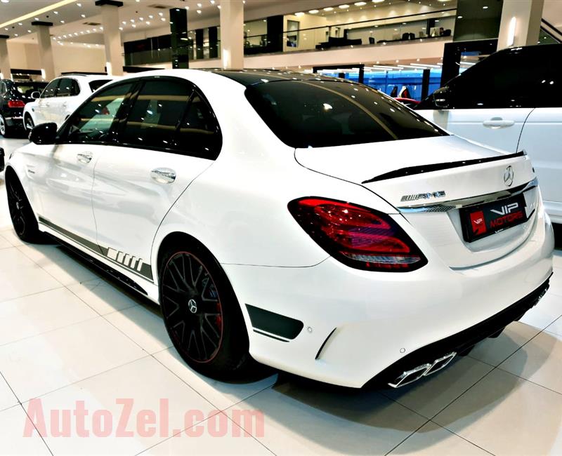 MERCEDES C63 S AMG, EDITION 1, V8- 2015- WHITE- 100 KM- GCC