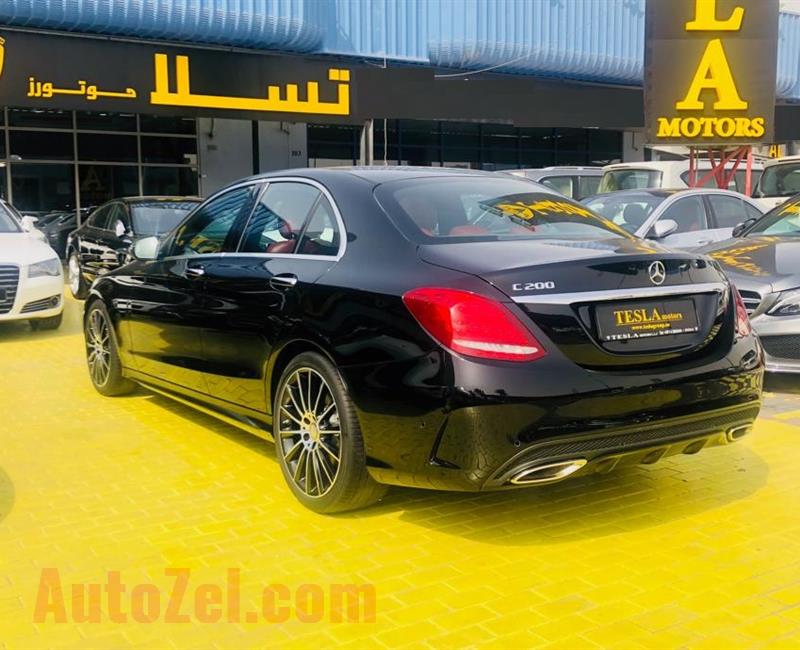 Mercedes C200 ////AMG 2017////GCC////ONE YEARS WARRANTY UNLIMITED KM////ONLY 2,106 DHS MONTHLY!////