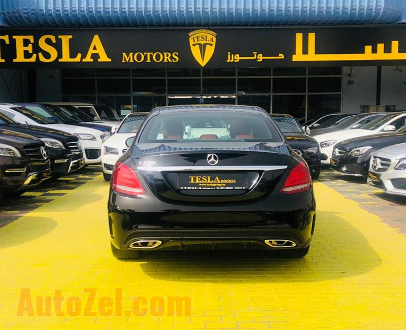 Mercedes C200 ////AMG 2017////GCC////ONE YEARS WARRANTY UNLIMITED KM////ONLY 2,106 DHS MONTHLY!////