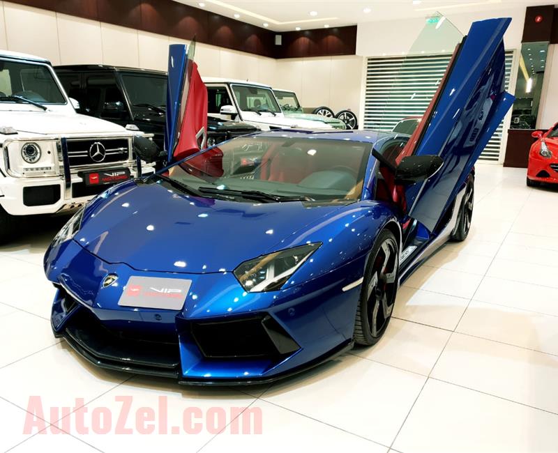 LAMBORGHINI AVENTADOR MANSORY ROADSTER- 2014- BLUE- 8 000 KM- GCC