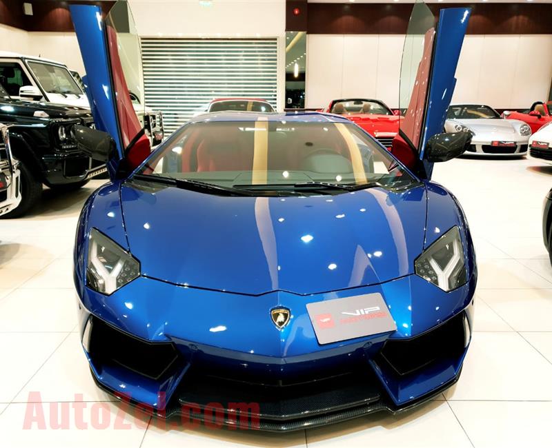 LAMBORGHINI AVENTADOR MANSORY ROADSTER- 2014- BLUE- 8 000 KM- GCC