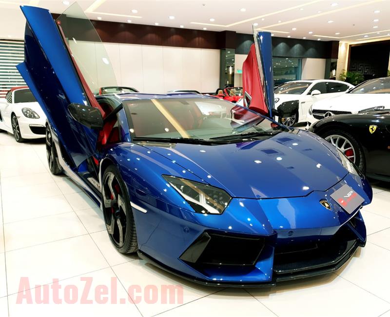 LAMBORGHINI AVENTADOR MANSORY ROADSTER- 2014- BLUE- 8 000 KM- GCC