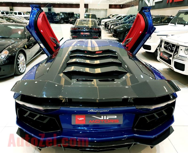 LAMBORGHINI AVENTADOR MANSORY ROADSTER- 2014- BLUE- 8 000 KM- GCC