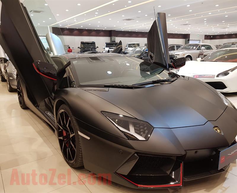 LAMBORGHINI AVENTADOR PIERILLI EDITION- 2016- BLACK MATT- 0 KM- GCC