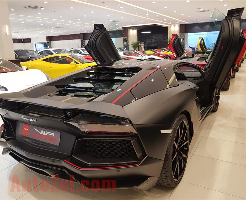 LAMBORGHINI AVENTADOR PIERILLI EDITION- 2016- BLACK MATT- 0 KM- GCC