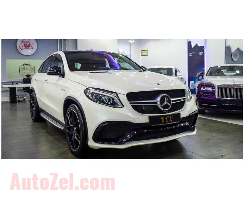 MERCEDES BENZ GLE 63 AMG S, V8- 2018- WHITE- 19 969 KM- GCC