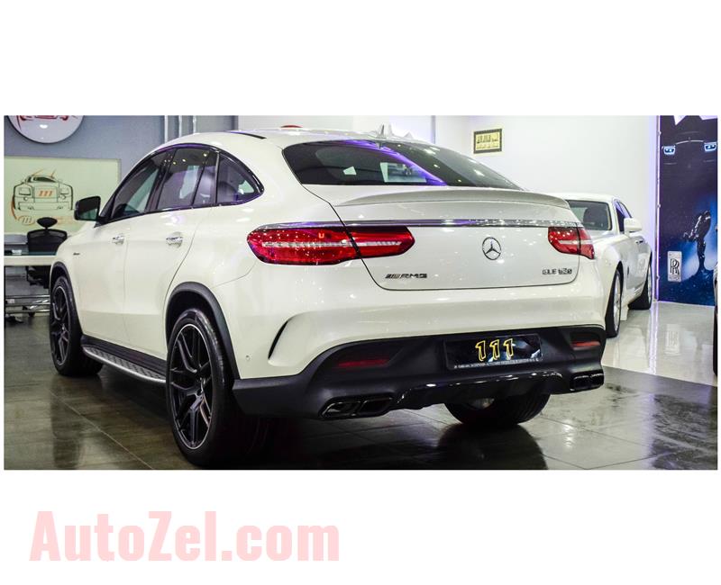 MERCEDES BENZ GLE 63 AMG S, V8- 2018- WHITE- 19 969 KM- GCC