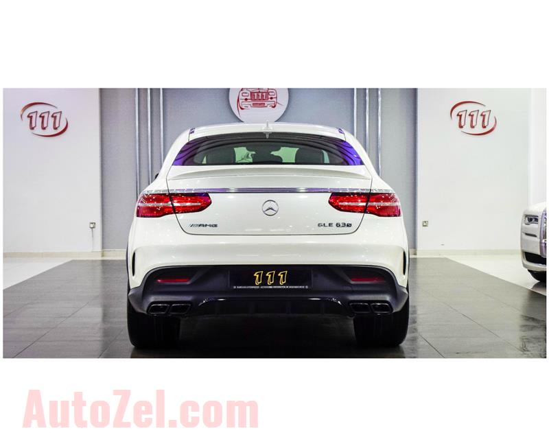 MERCEDES BENZ GLE 63 AMG S, V8- 2018- WHITE- 19 969 KM- GCC