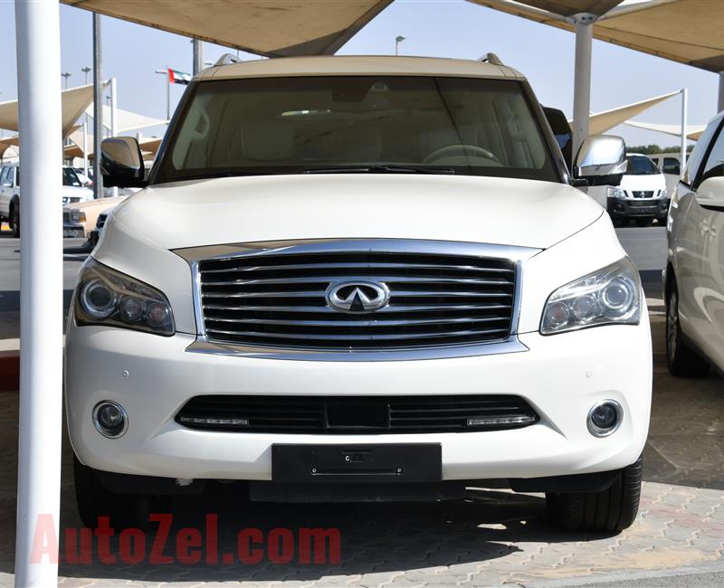 INFINITI QX56- 2013- WHITE- 125 000 KM- GCC