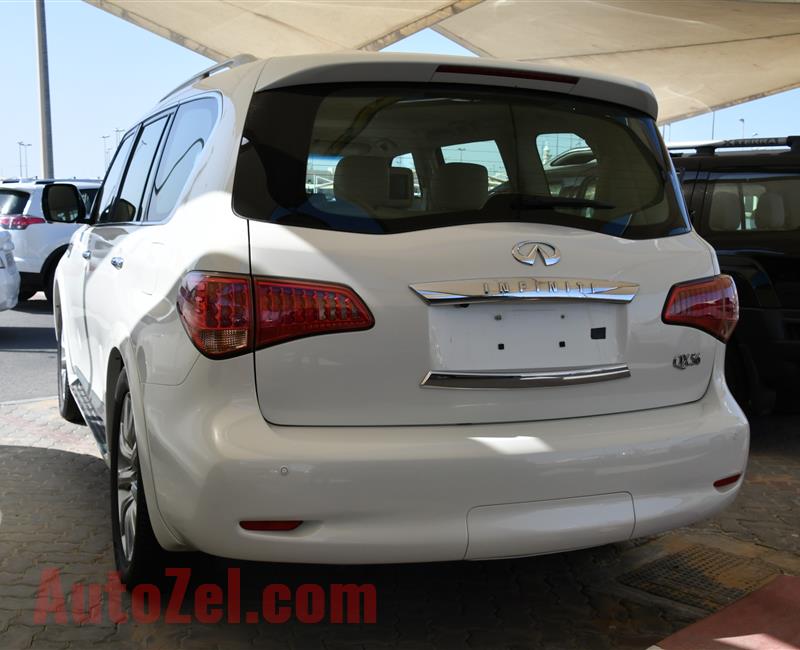 INFINITI QX56- 2013- WHITE- 125 000 KM- GCC