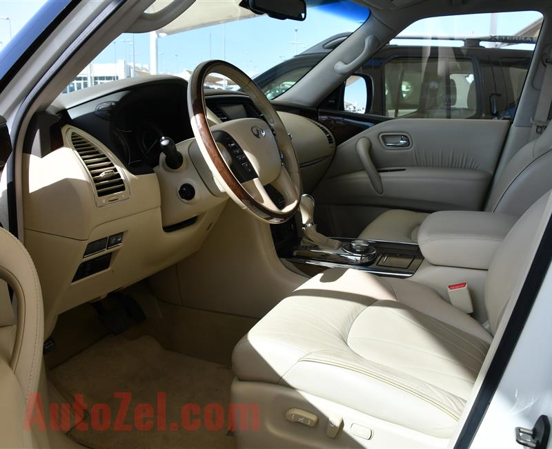 INFINITI QX56- 2013- WHITE- 125 000 KM- GCC