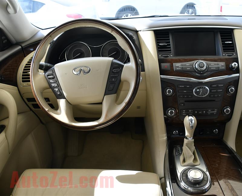 INFINITI QX56- 2013- WHITE- 125 000 KM- GCC