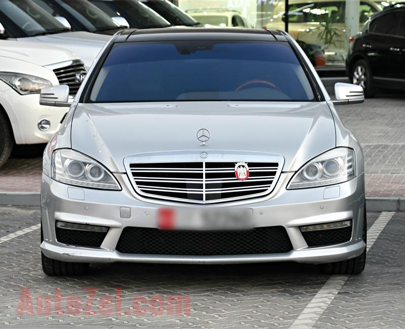 MERCEDES-BENZ S500, BODY KIT S63- 2008- SILVER- 286 000 KM- GCC