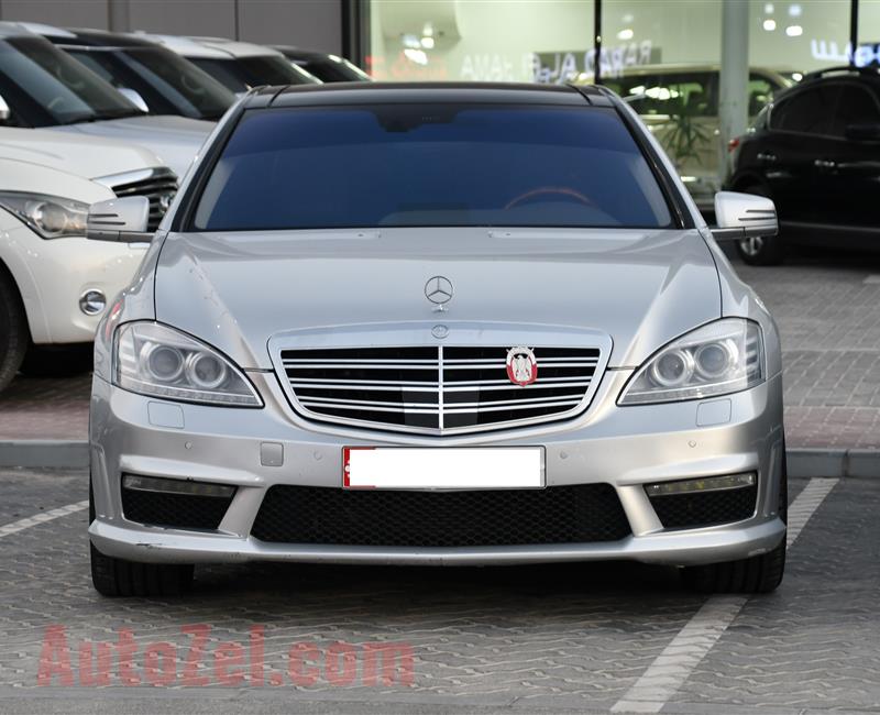 MERCEDES-BENZ S500, BODY KIT S63- 2008- SILVER- 286 000 KM- GCC