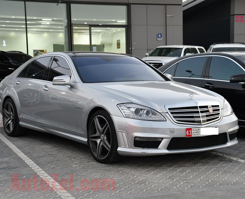 MERCEDES-BENZ S500, BODY KIT S63- 2008- SILVER- 286 000 KM- GCC