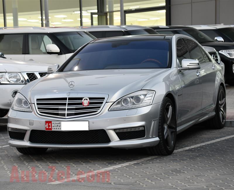 MERCEDES-BENZ S500, BODY KIT S63- 2008- SILVER- 286 000 KM- GCC