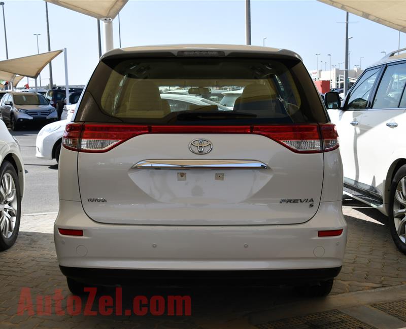 TOYOTA PREVIA S- 2016- WHITE- 80 000 KM- GCC