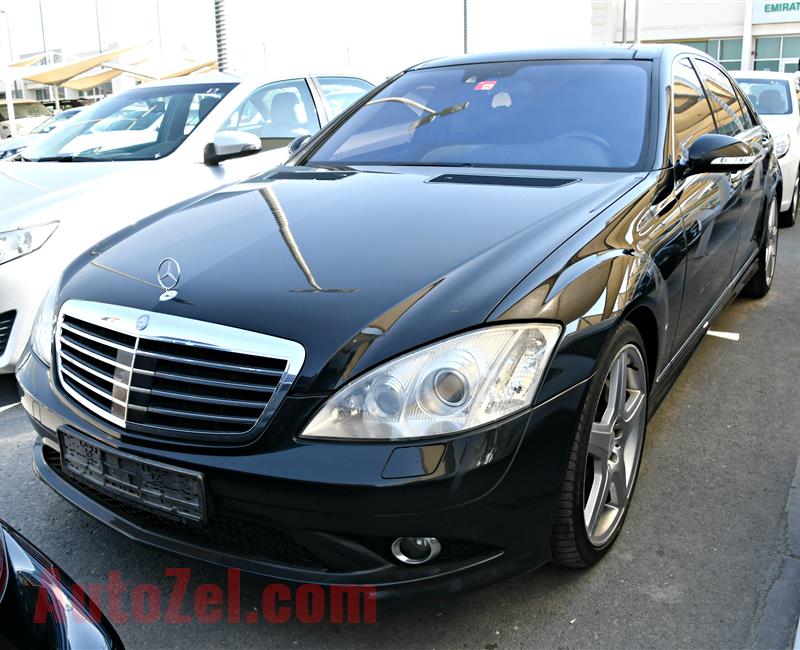 MERCEDES BENZ S500 AMG, V8- 2008- BLACK- 163 000 KM- GCC