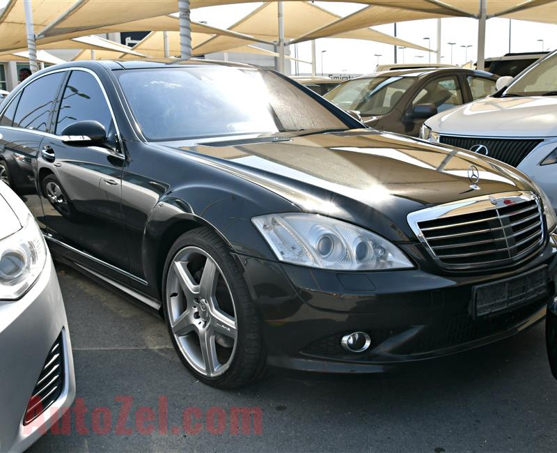 MERCEDES BENZ S500 AMG, V8- 2008- BLACK- 163 000 KM- GCC